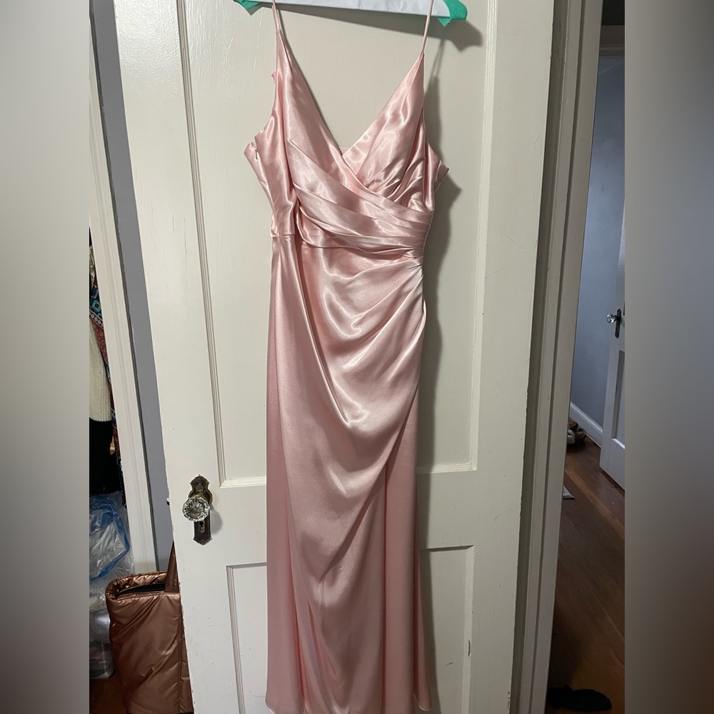 David’s bridal pink satin - Galina Signature dress